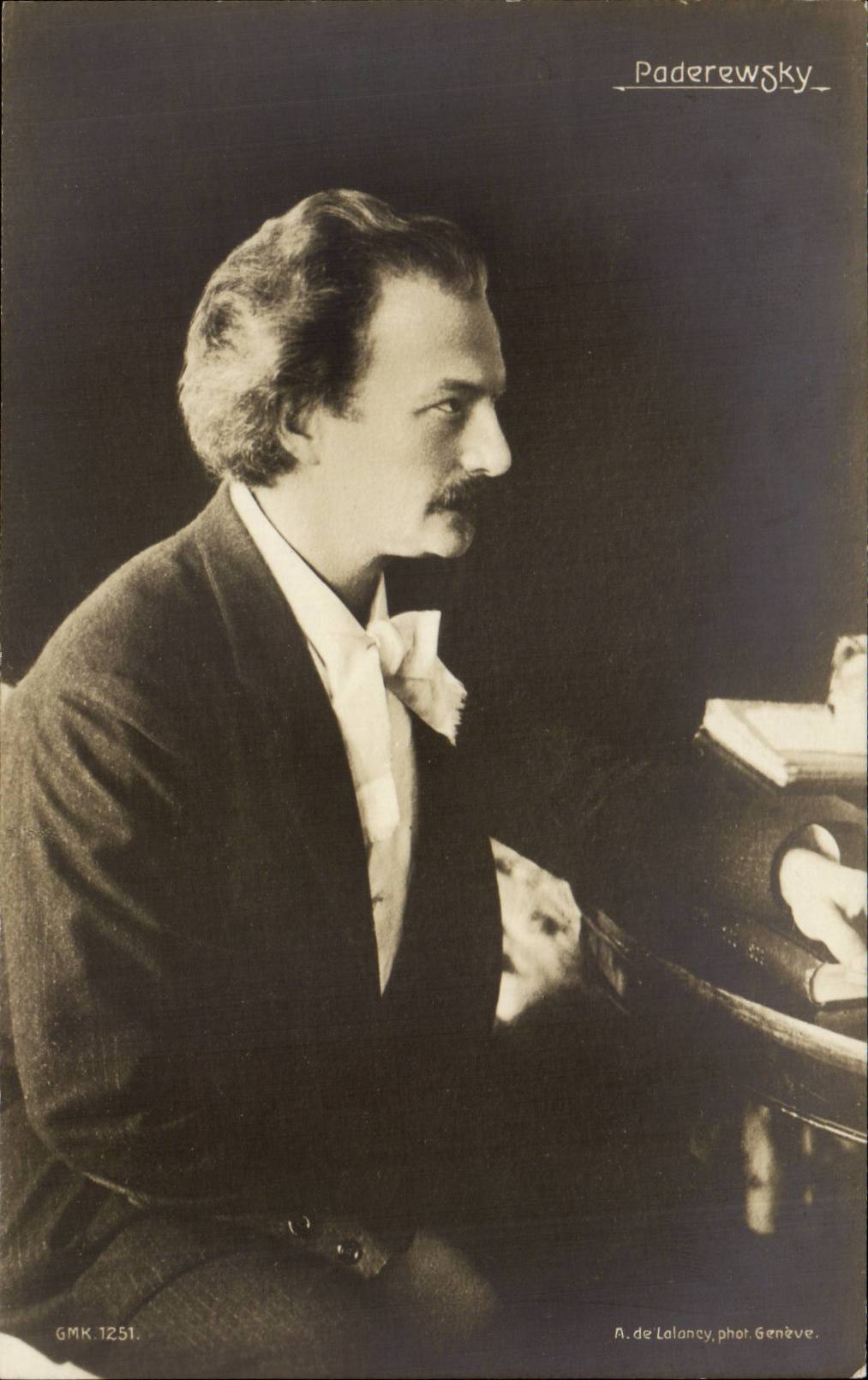 Paderewsky — pianiste — A. de Lalaney, phot. Genève, n° GMK 1251