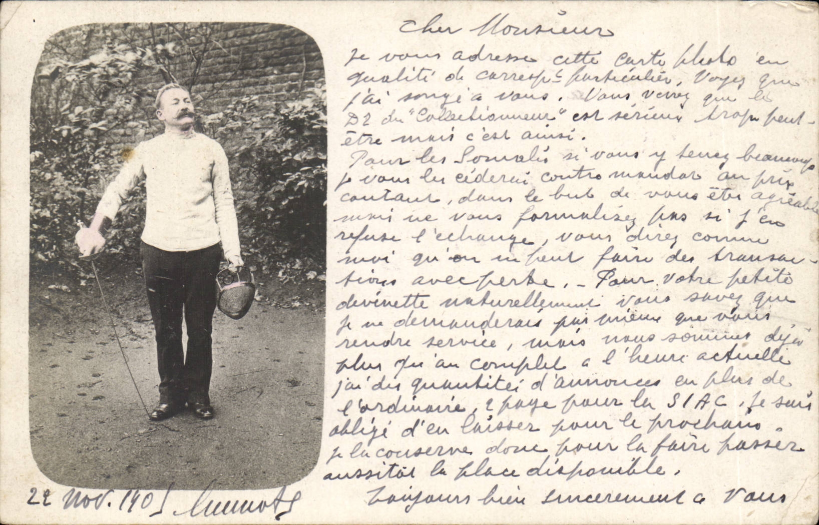 Escrime - Fencing - Sport - Sword Fighting - Proud Athlete CARTE PHOTO Le Creusot