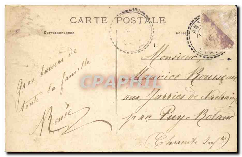Confolens - Place de l'Hotel de Ville - Concert Militaire - CPA  — Rückseite