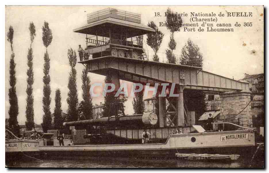 Fonderie Nationale de Ruelle - Canon du 305 - Porte de Lhoumeau - CPA 