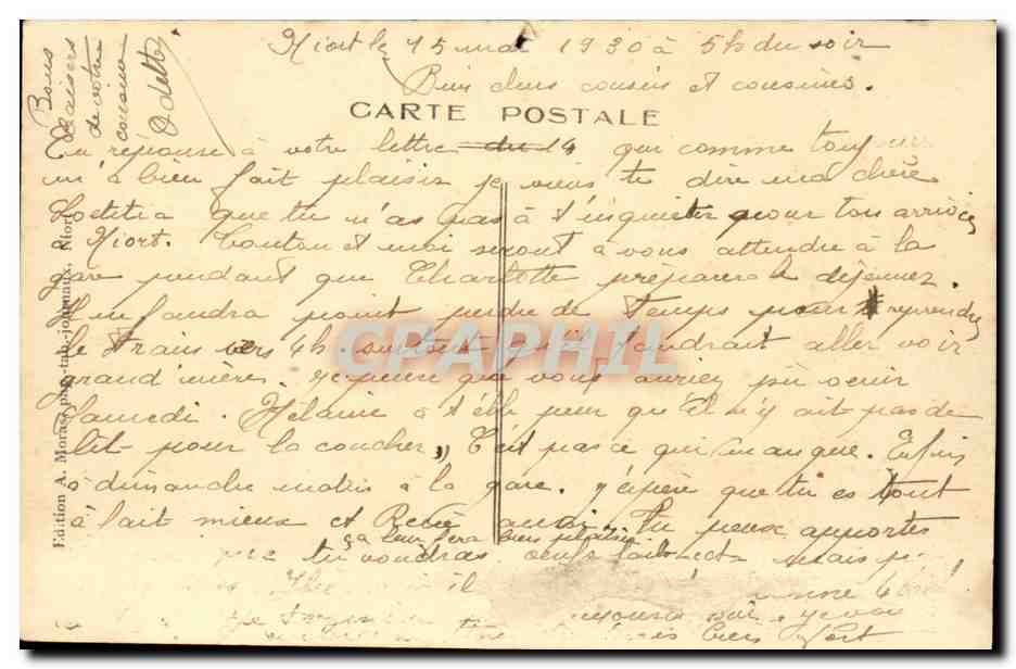 Niort — La Rue Victor-Hugo — Éditeur : Niort, n° 48 — Verso
