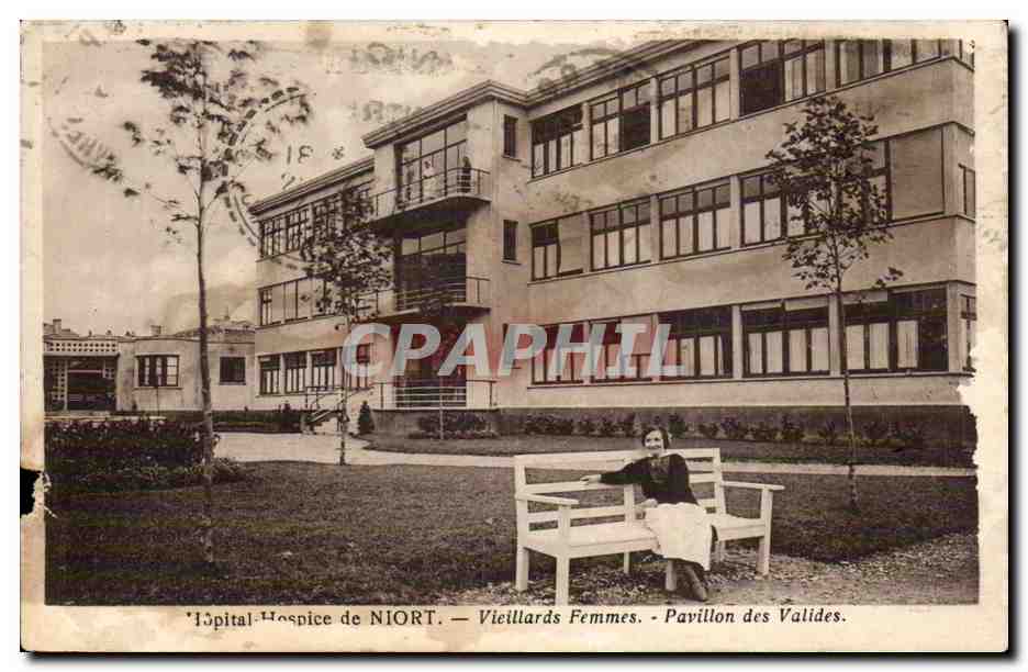 Niort - Hopital Hospice Vieilards Femmes Pavillon des Valides CPA