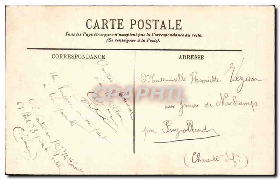 Poitiers - Hotel de la Prevote - CPA  — Verso