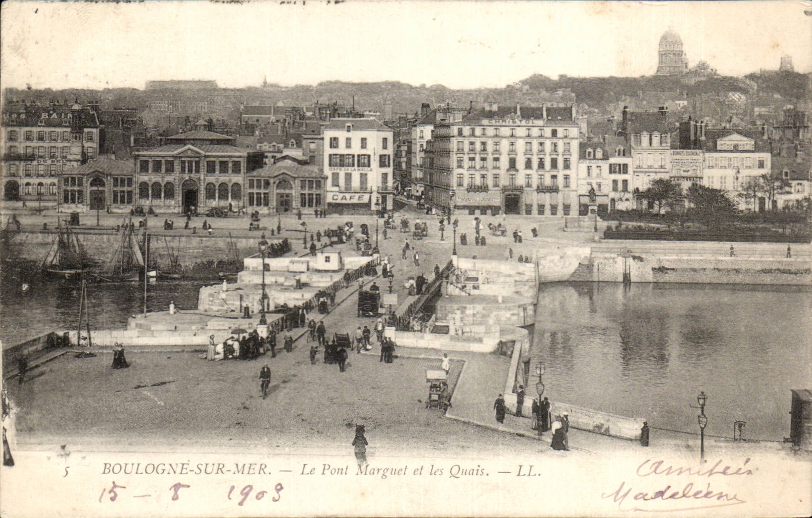 Boulogne-sur-Mer — Le Pont Marguel et les Quais — LL.