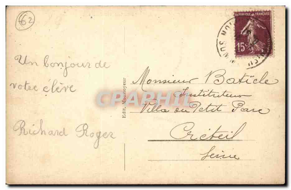 BOULOGNE-sur-MER — Fischboot, das die Docks verlässt — Verlag Monneyeur, Nr. 240 — Rückseite