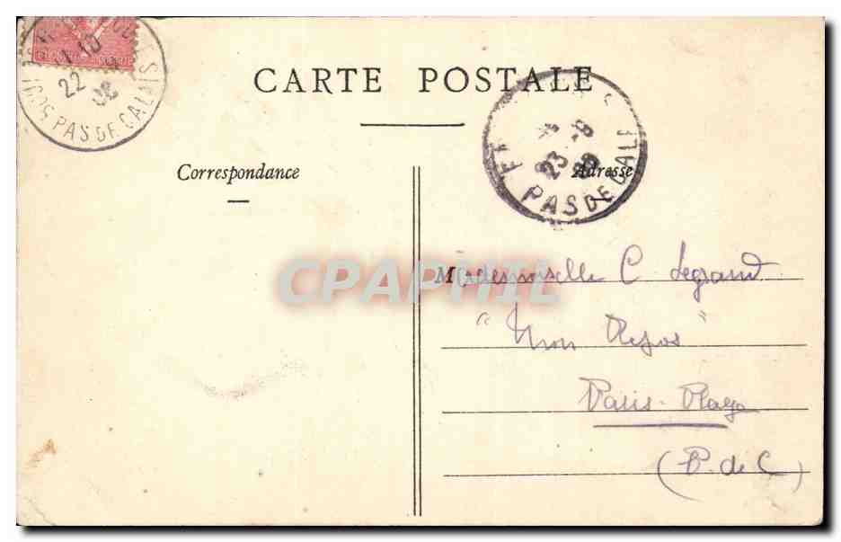 Boulogne sur Mer - La Colonne de la Grande Armee - CPA  — Rückseite