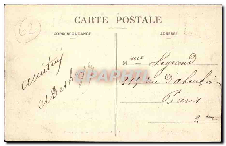 Boulogne-sur-Mer - Soleil couchant — E. Stévenard, Éditions Boulogne-sur-Mer — Verso