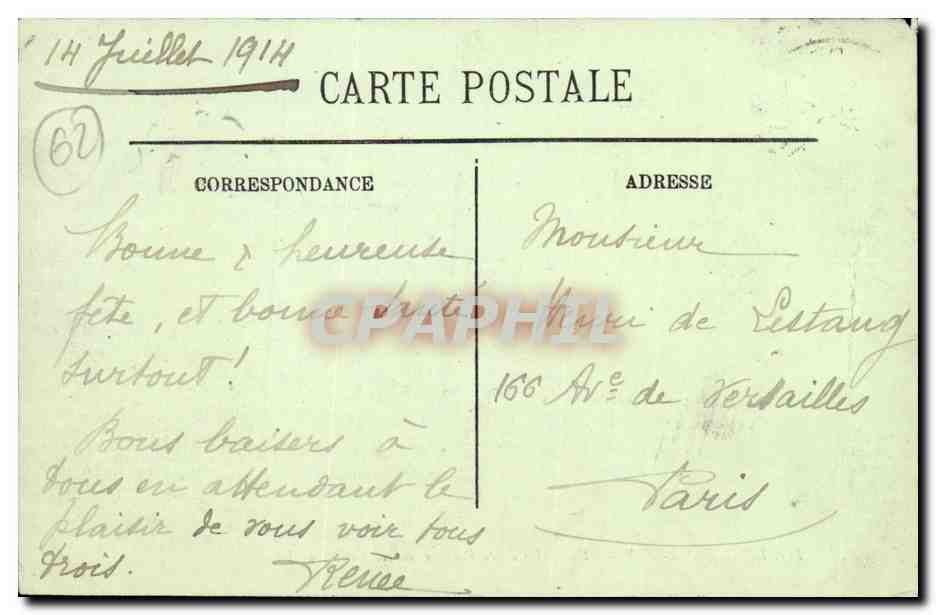 Boulogne-sur-Mer — Vue prise de la Plage à marée haute — LL. — Hôtel Imperial Pavillon — Reverso