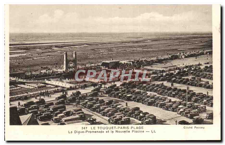 Le Touquet-Paris-Plage — La Digue-Promenade et la Nouvelle Piscine — Cliché Peccey