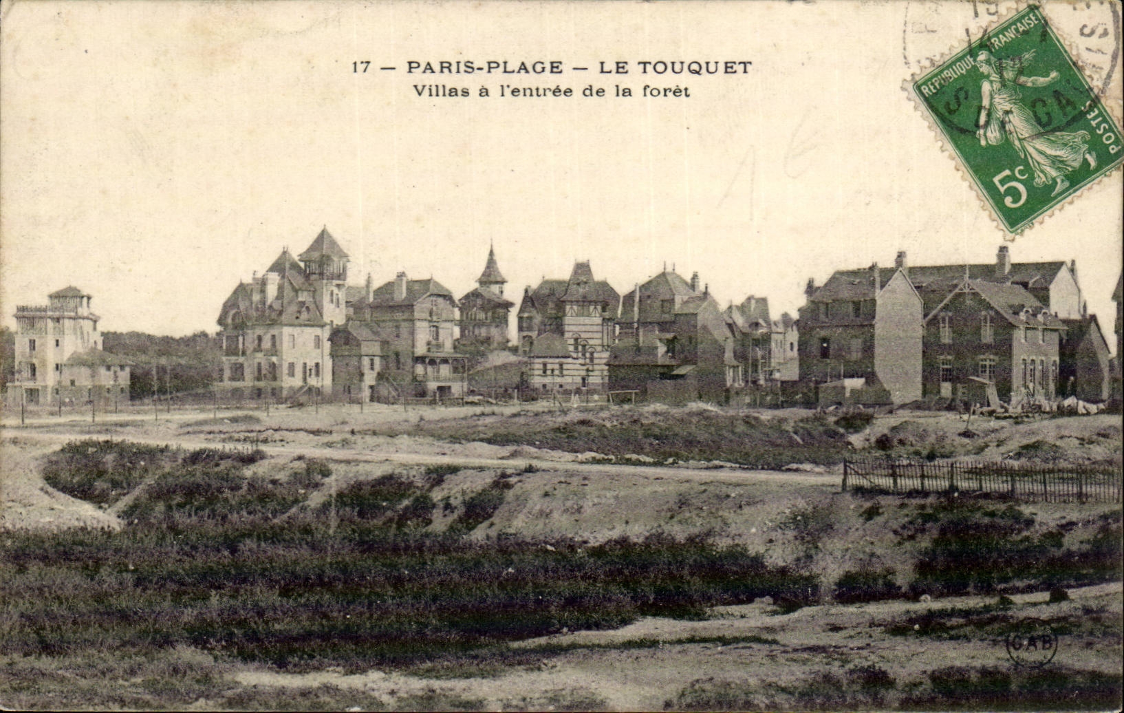 Villas à l'entrée de la forêt — Paris-Plage - Le Touquet — éditeur GAB n°17