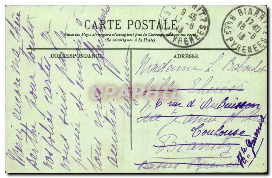 Paris-Plage — La Forêt sur les Rives de la Cauche — éditeur T. Coguer, n° 126 — Rückseite