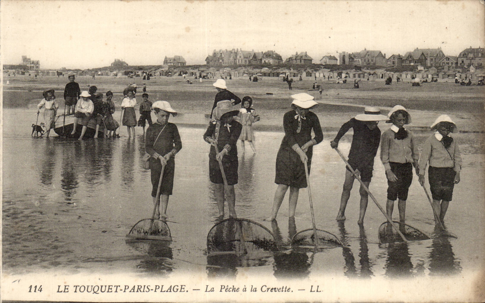 Le Touquet-Paris-Plage — Pêche à la crevette — LL, n° 114