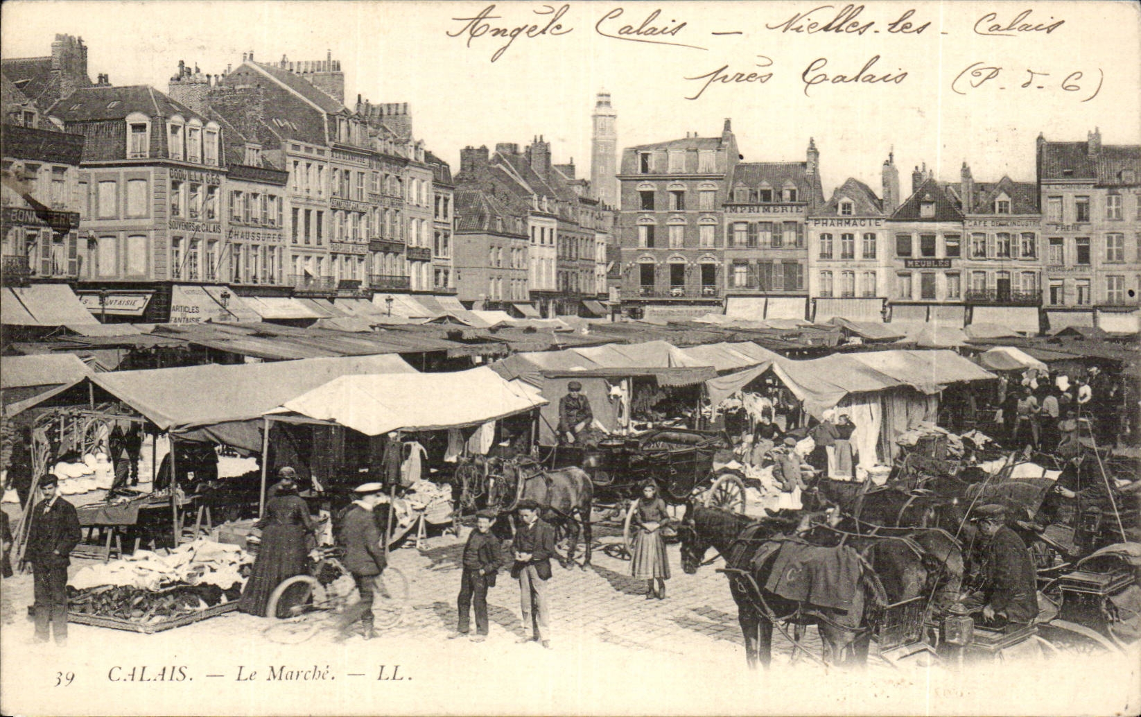 Calais - L- Marche CPA (chevaux cheval horse) TOP