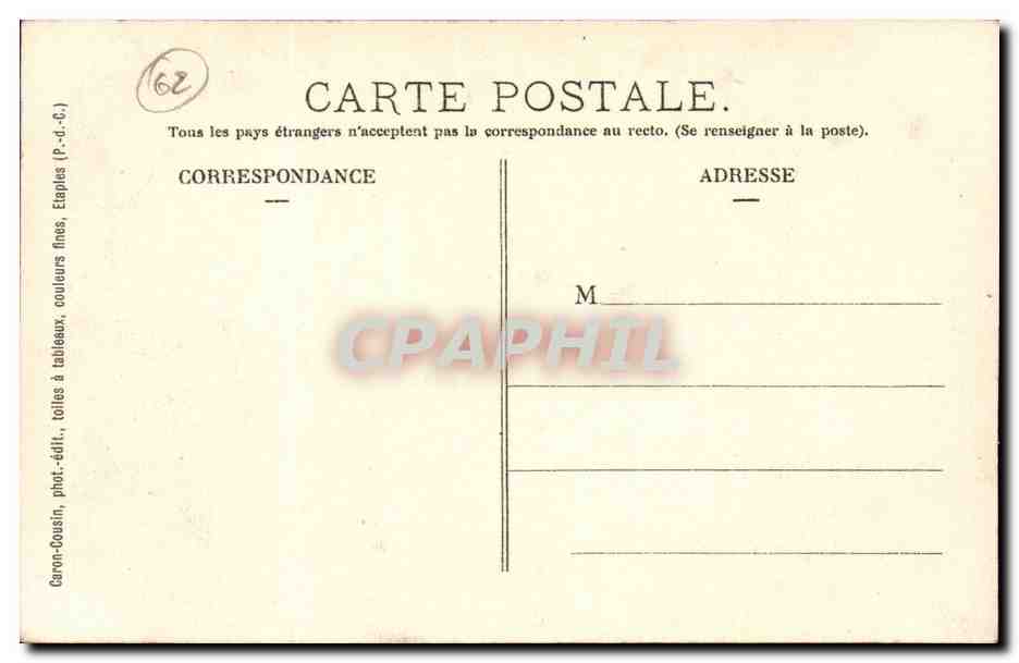 Etaples sur mer - Pont du Chemin de Fer - Ligne de Paris - train - CPA  — Back