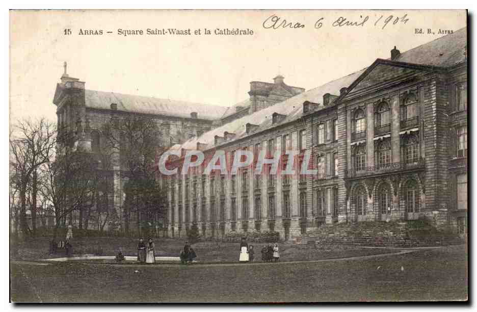 Arras — Square Saint-Waast et la Cathédrale — Ed. B., Arras