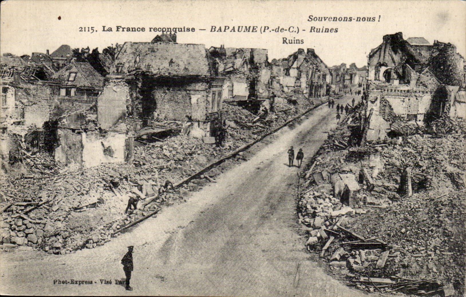 Bapaume - Ruines - Souvenons nous - CPA 
