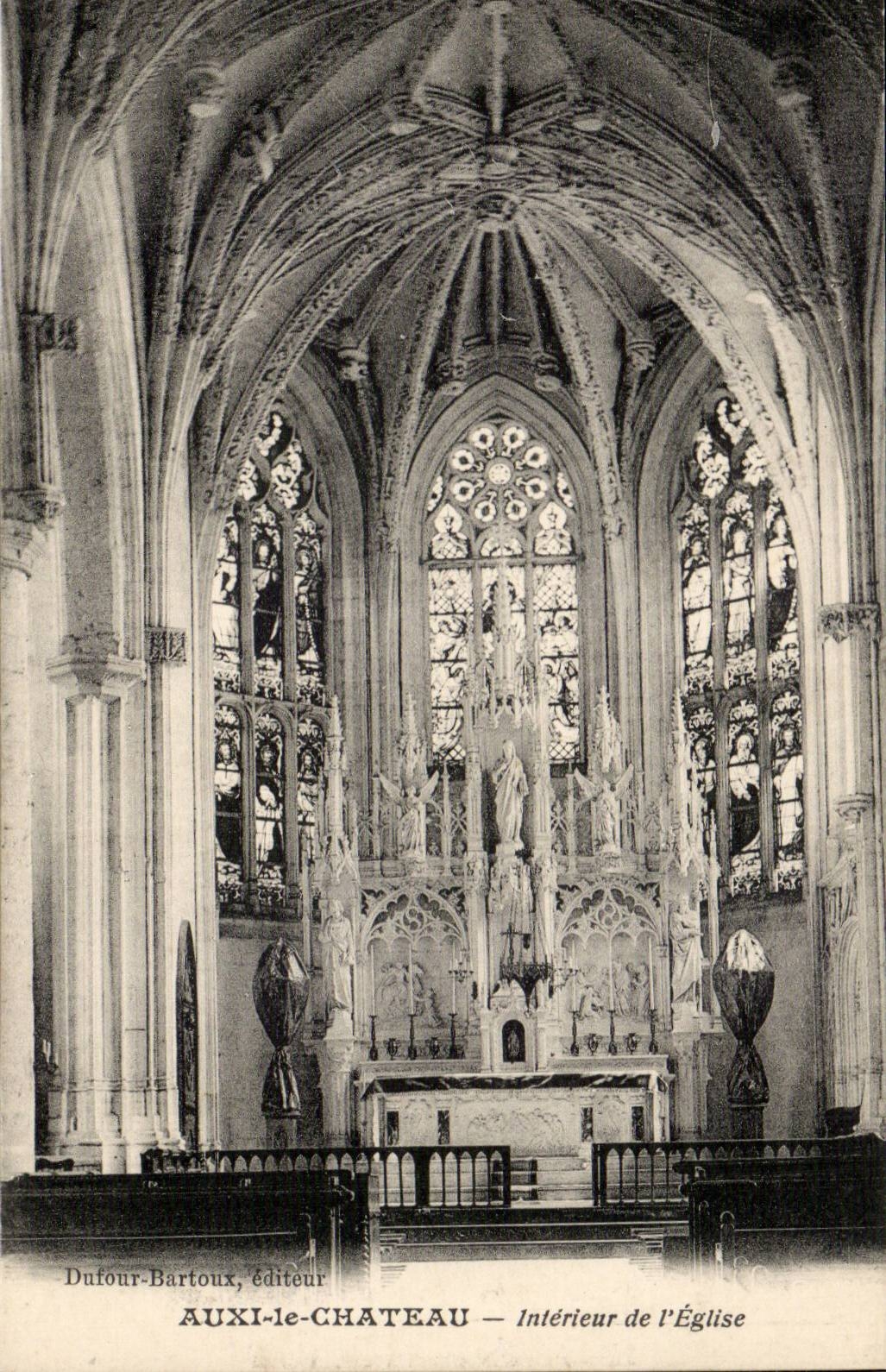 Auxi le Chateau - Interieur de l'Eglise - CPA 