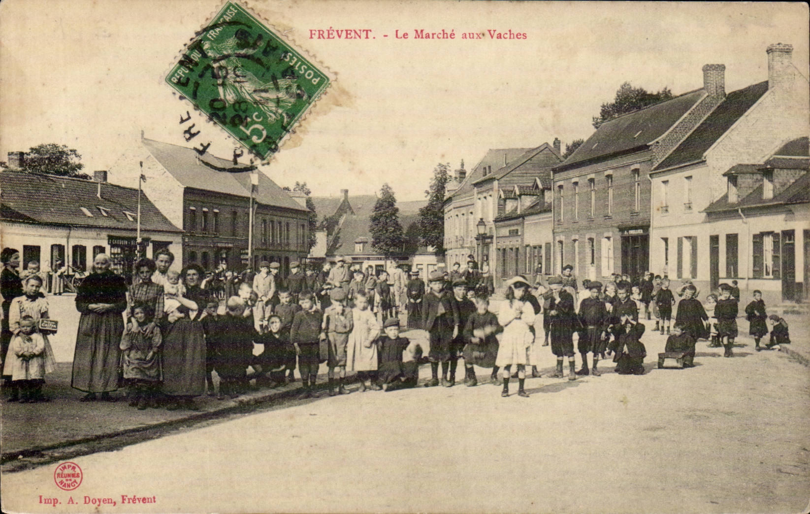 Frevent - Marche aux Vaches - Cow Market - CPA 
