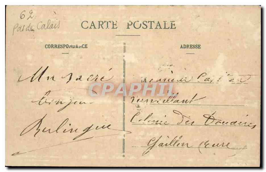 Frevent - Marche aux Vaches - Cow Market - CPA  — Rückseite