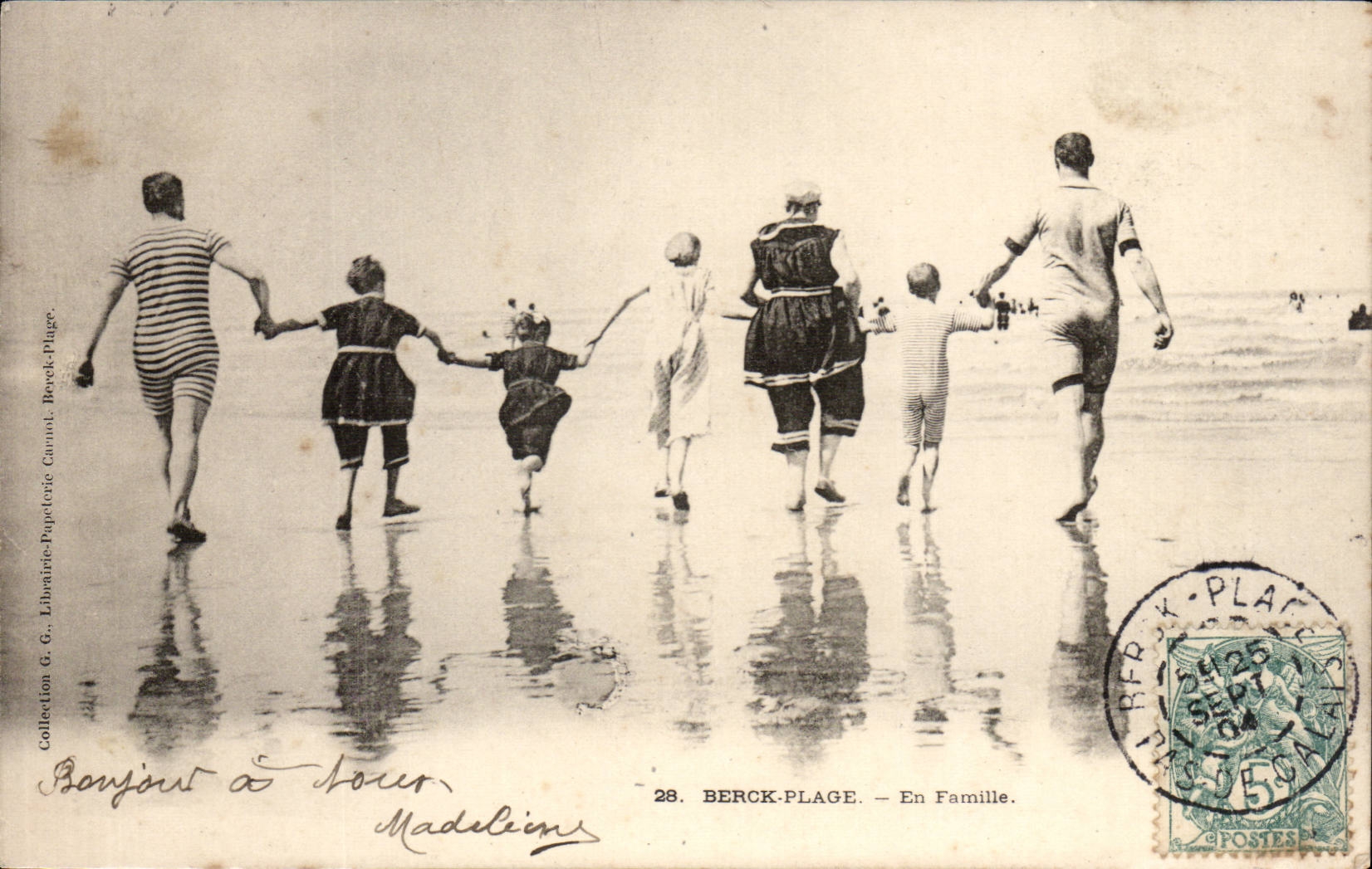 Berck Plage - En Famille - CPA 