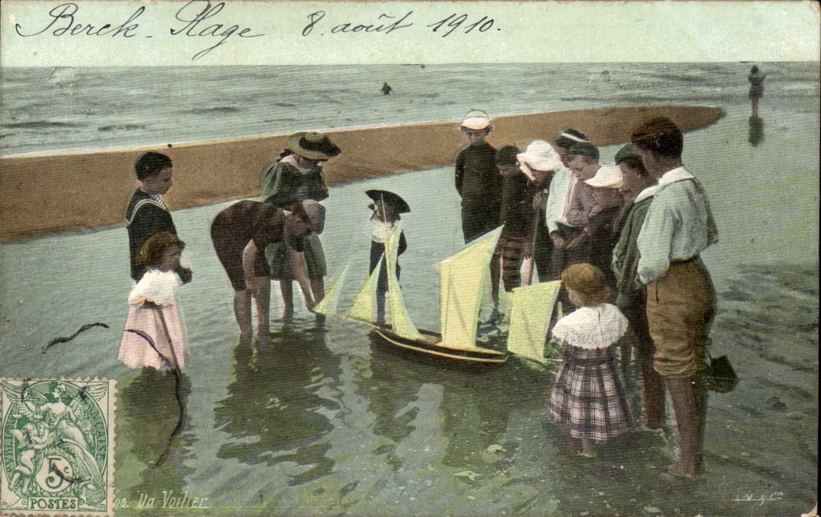 Berck Plage - Un Voilier - jouet - Sailboat - CPA 