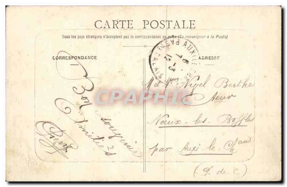 Saint Pol - Rue d'Hesdin - Cafe - CPA — Rückseite