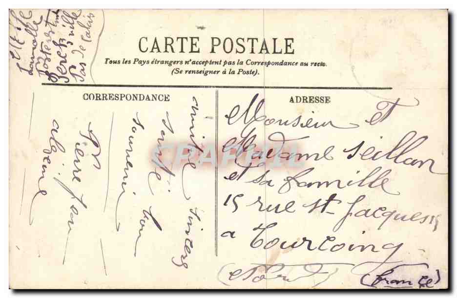 Wimereux - La Plage devant la Grand Hotel - CPA  — Rückseite