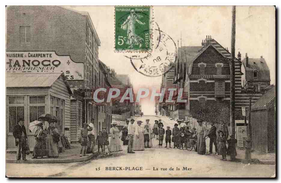 Berck Plage - La Rue de la Mer - Charpente - CPA