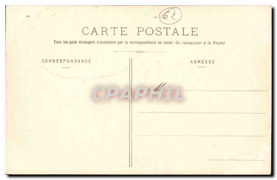 Berck-Plage — Bureau des Bains, le 15 Août 1905 — éditeur CPAPHIL, n° 16 — Rückseite