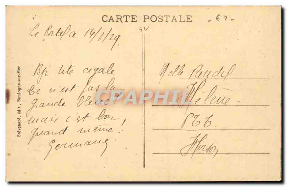 Le Portel - Fort de l'Heurt- Construit sous Napoleon I - CPA  — Verso