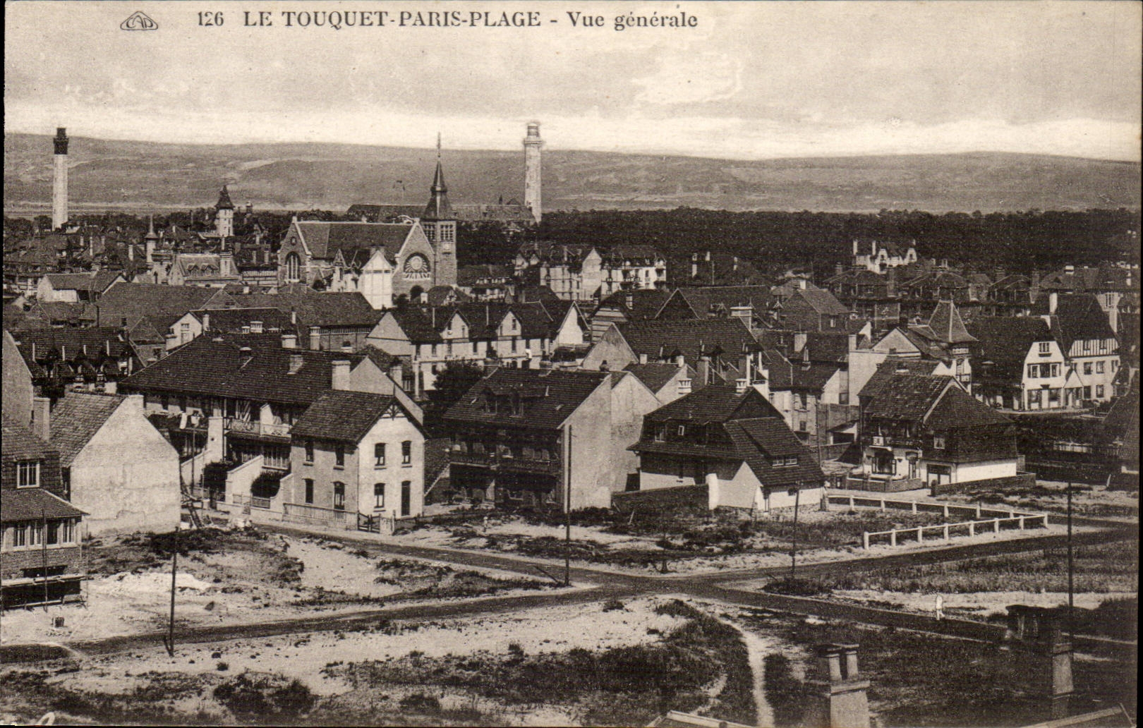 Le Touquet-Paris-Plage - Vue générale — éditeur Cie d'Art Graphique, Strasbourg, n° 126