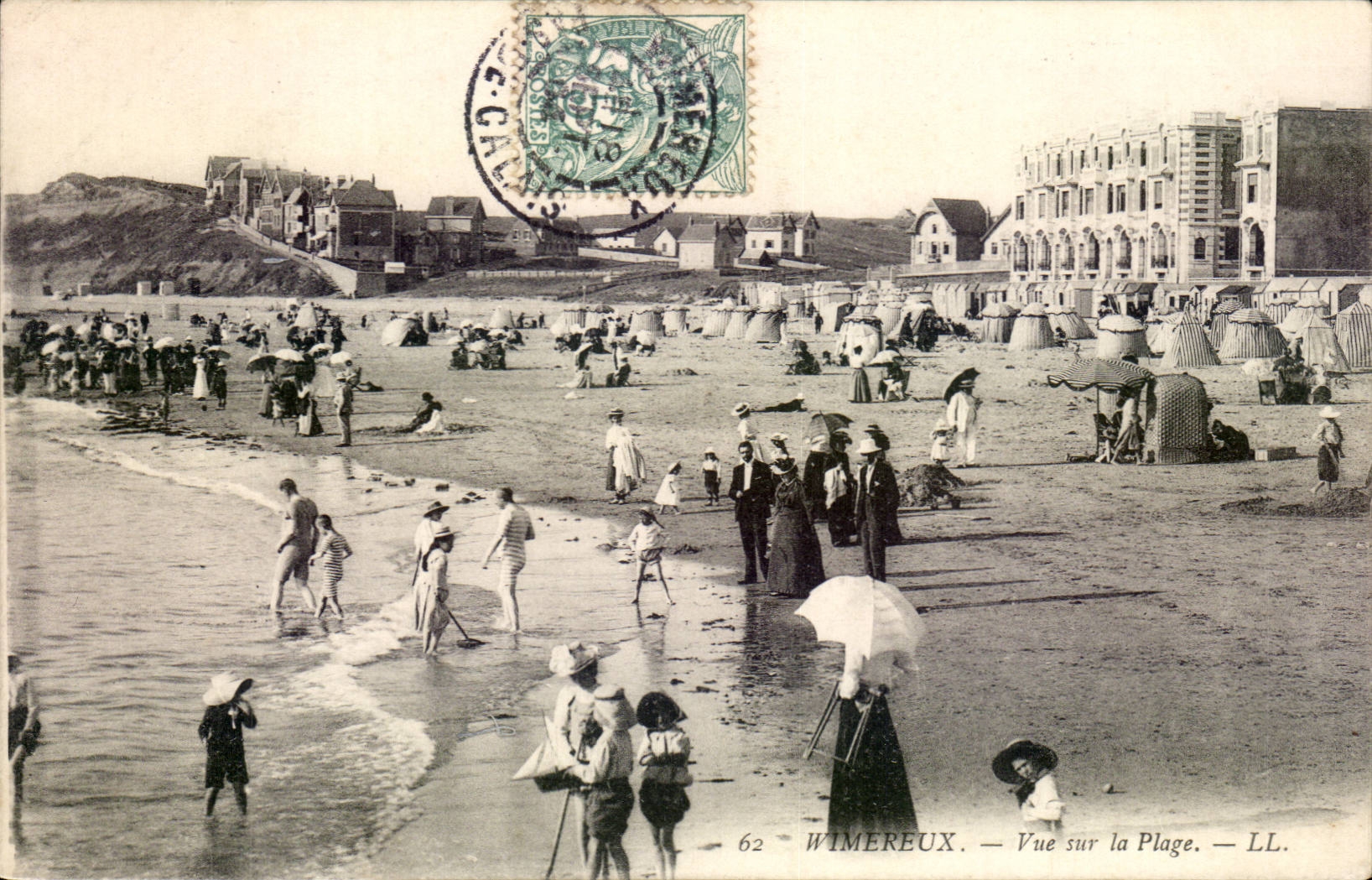 Wimereux - Vue sur la Plage - CPA 