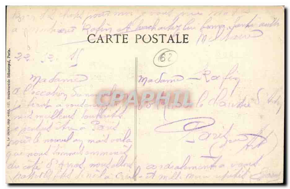 Ablain St Nazaire - Maison eventree - Guerre 1914 CPA  — Rückseite