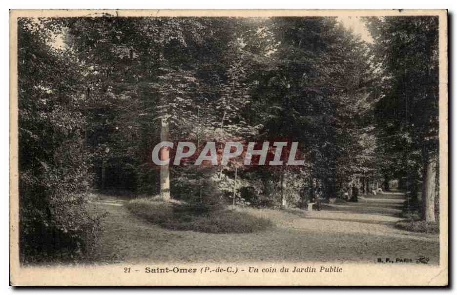 Saint Omer - Un Coin du Jardin Public CPA 