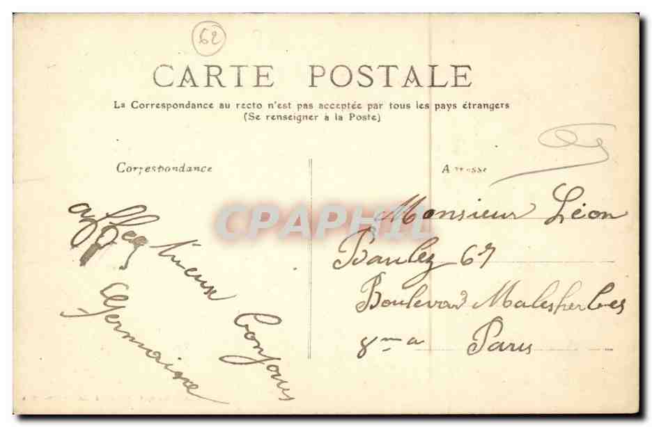 Aubigny en Artois - L'Ecole - CPA  — Rückseite