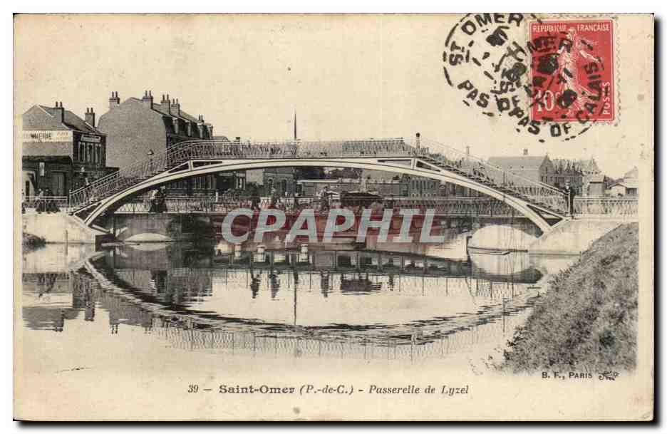 Saint Omer - Passerelle de Lysel - CPA (boeuf taureau)