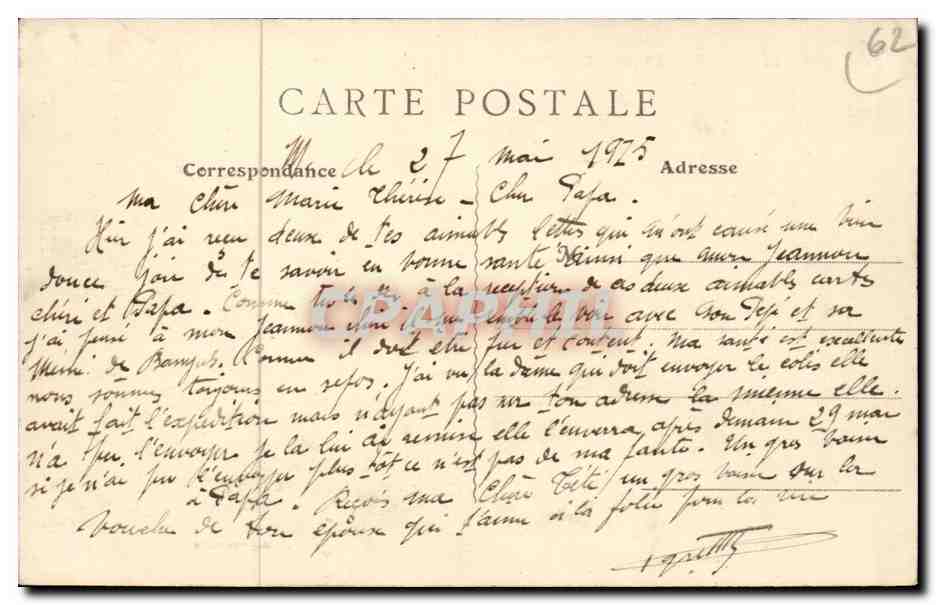Mazingarbe-les-Brebis — Route de Mazingarbe — E.M. Béthune — Rückseite