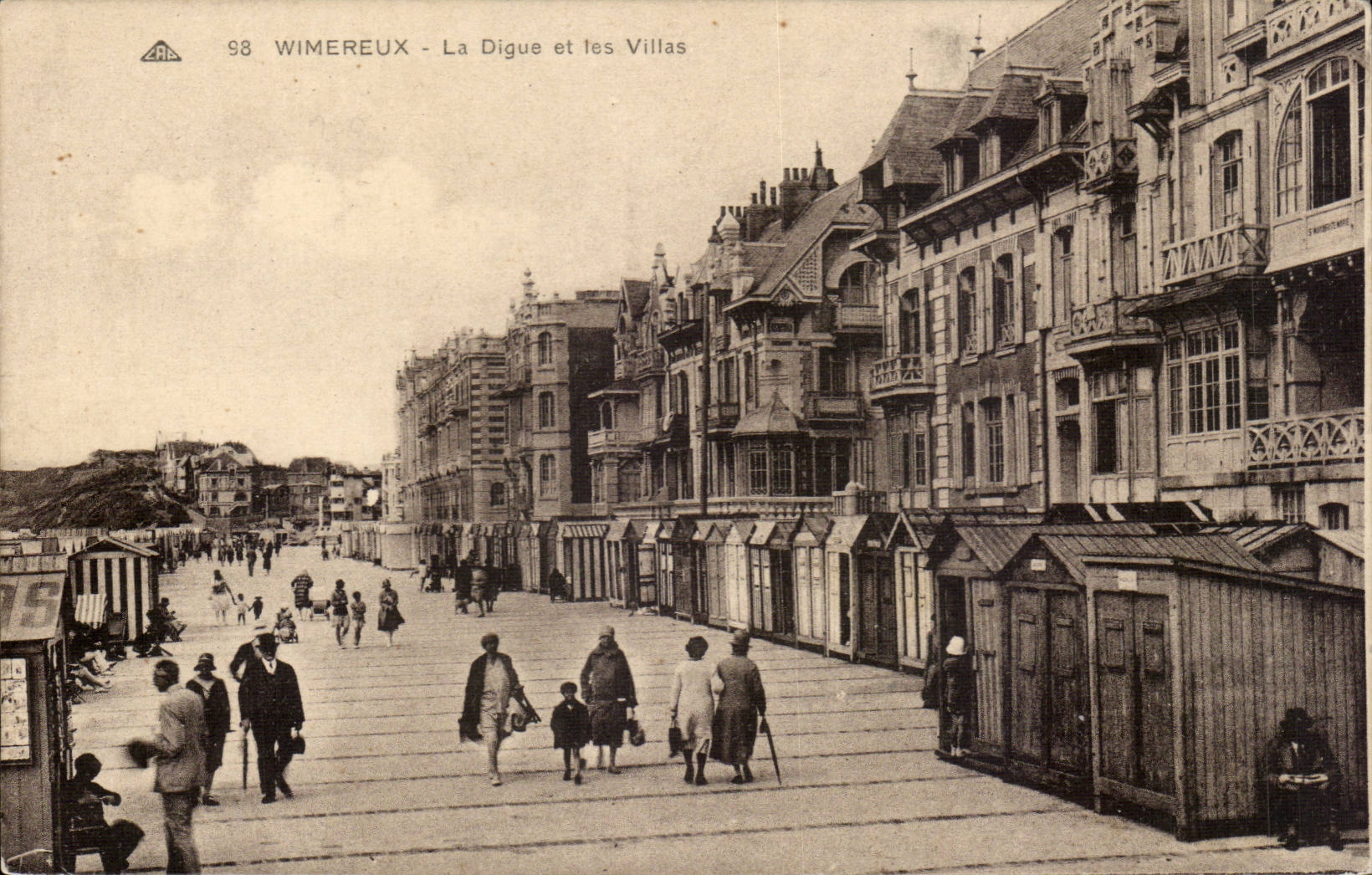 Wimereux - La Digue et les Villas CPA 