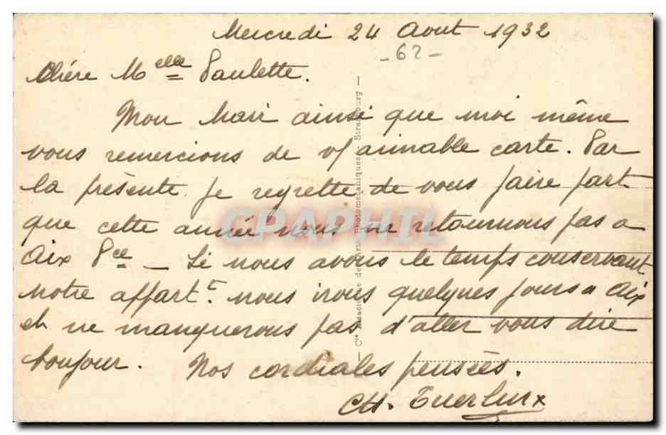 Wimereux - La Digue et les Villas CPA  — Rückseite