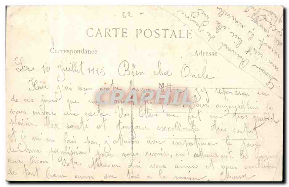Arras — Ruines de la ville après la guerre — L. C. H. Paris, n° 257 — Rückseite