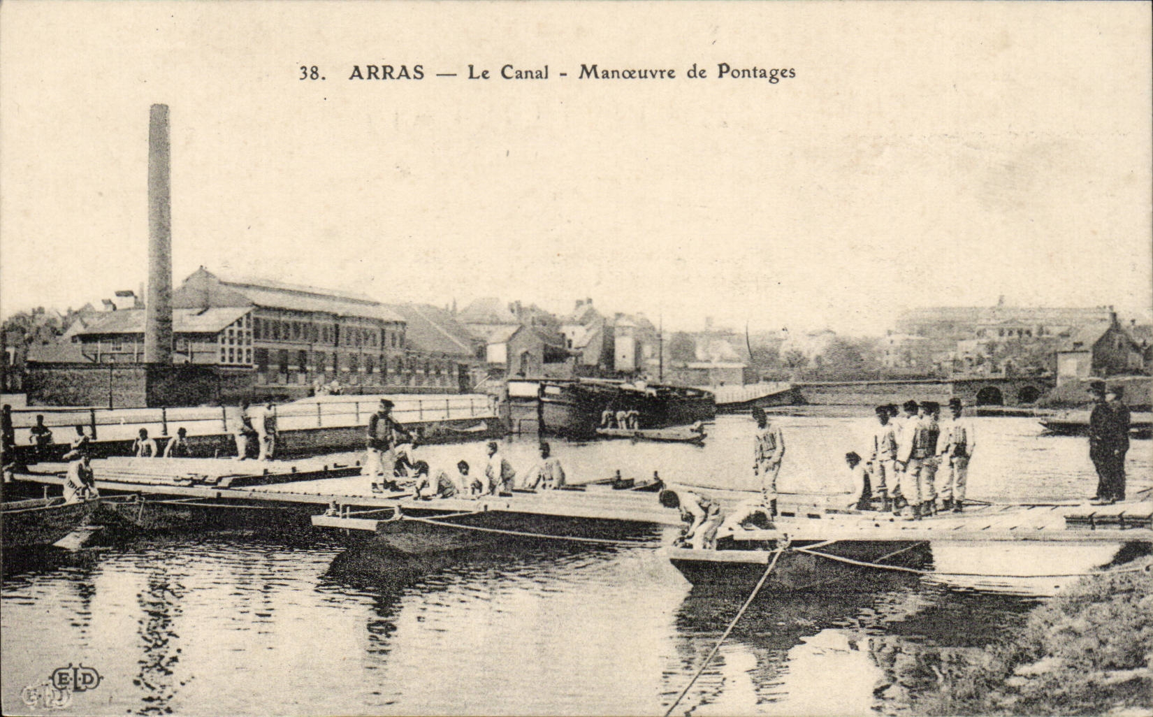 Arras — Le Canal — Manœuvre de Pontages — Éditeur ELD, n°38