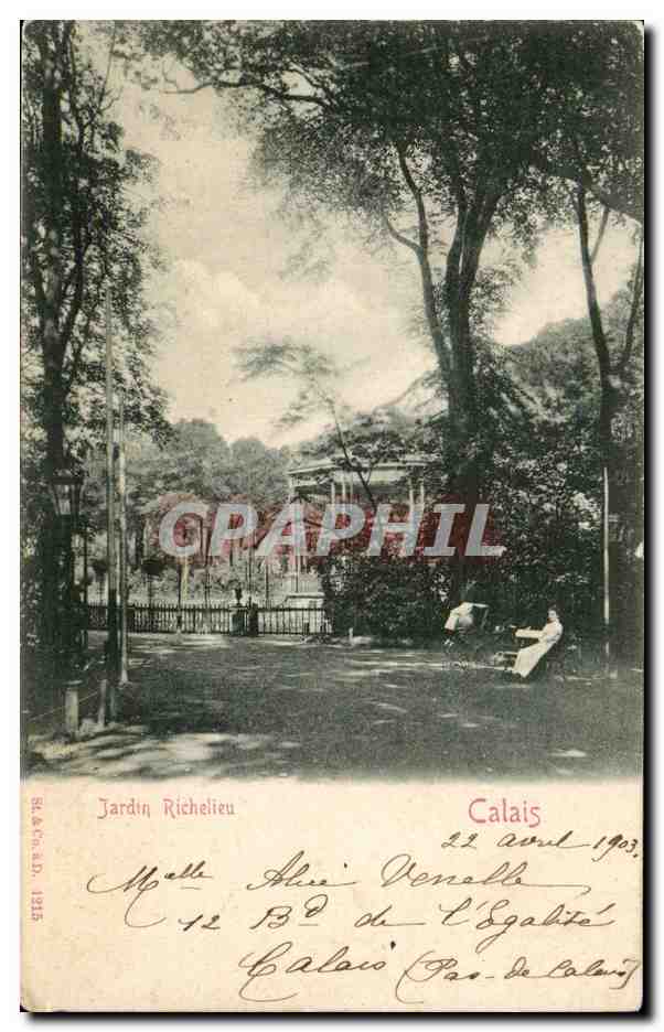 Calais - Jardin Richelieu CPA 