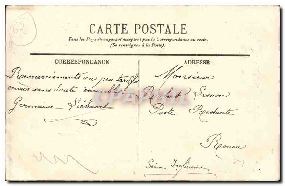 Calais — Die Quadratische Schleuse — LL. — n° 133 — Rückseite