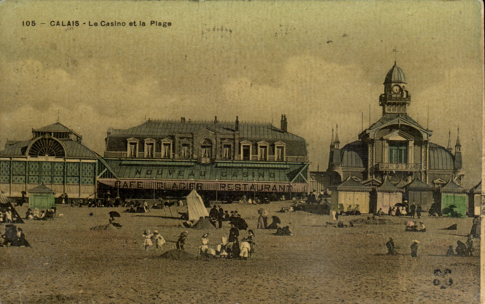 Calais - Le Casino et la Plage CPA 