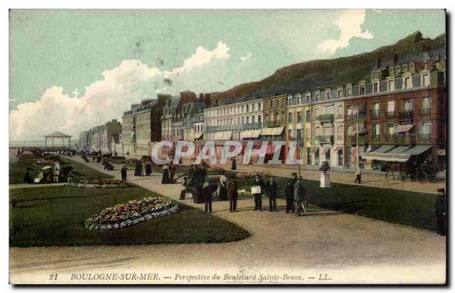 Boulogne sur Mer - Perspective du Boulevard Sainte Beuve CPA 