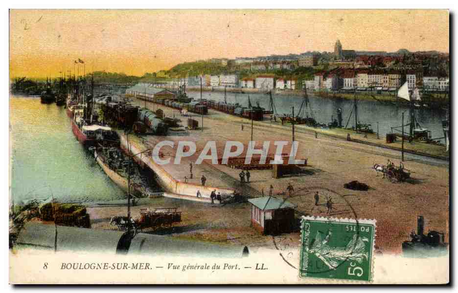 Boulogne sur Mer - Vue Generale du Port CPA (sousmarin submarine)