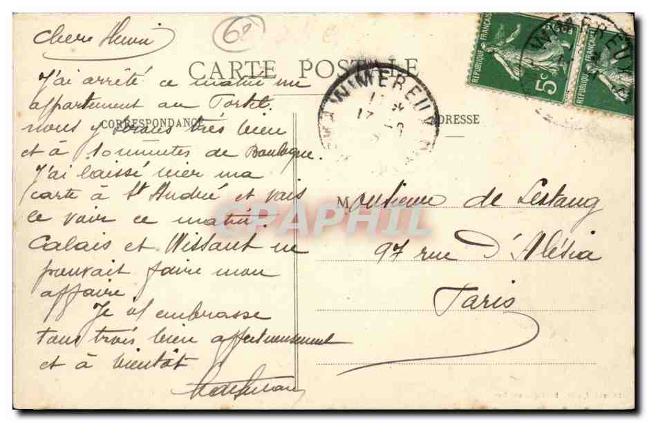 Boulogne-sur-Mer — Le Casino — Stövenard, édit., Boulogne-sur-Mer — Verso