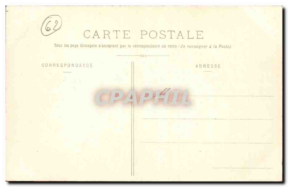 Berck Plage - La Plage et les Villas - bateau - boat - CPA  — Rückseite