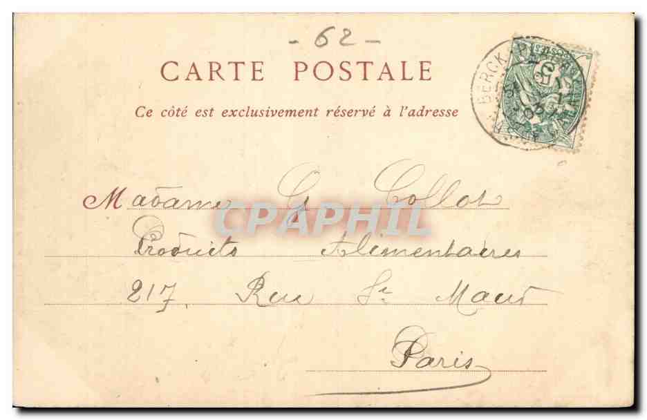 Berck Plage - La Plage - bateau - boat - ane - donkey CPA  — Rückseite