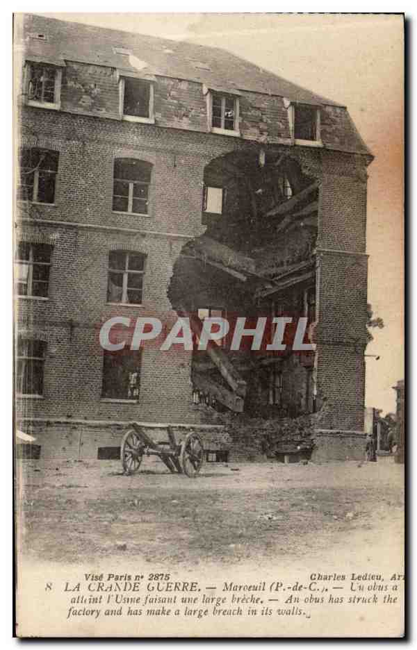 Marœuil (P.-de-C.) — Zerstörte Fabrik — Visé Paris n° 2875